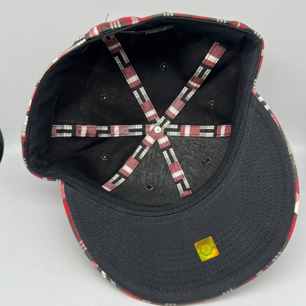 Air Jordan Plaid Jumpman Hat 7 3/8 Fitted Cap Chicago Bulls Men - Picture 5 of 6